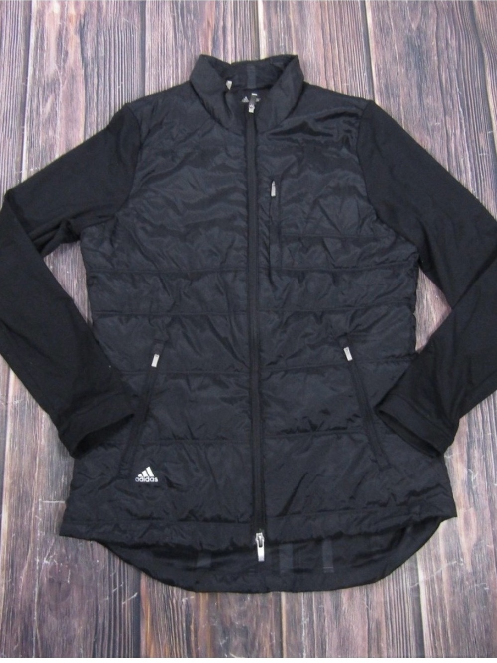 adidas Women's Black Hybrid Quilted Jacket